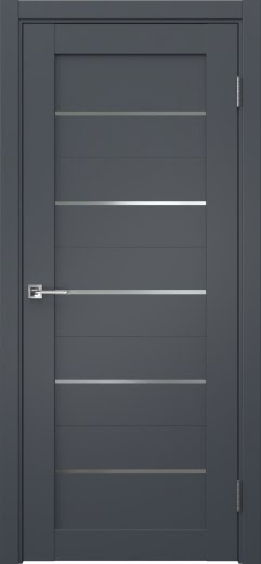 Межкомнатная дверь Марго PR 1 экошпон антрацит, сатинат