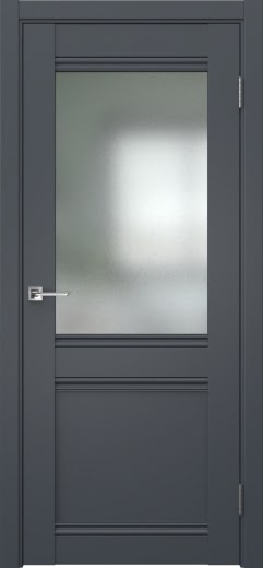 Межкомнатная дверь Марго PR 12 экошпон антрацит, сатинат