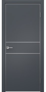 Межкомнатная дверь Лайт ST 3 экошпон антрацит — 0193